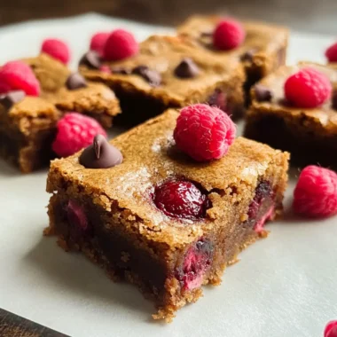 Raspberry Chocolate Chip Blondies