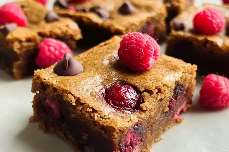 Raspberry Chocolate Chip Blondies