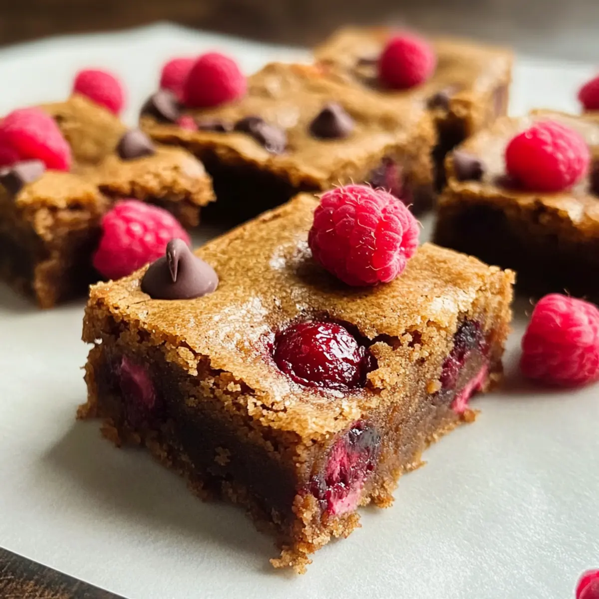 Raspberry Chocolate Chip Blondies