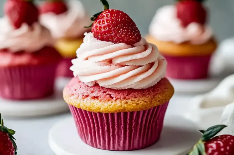 Vegan Strawberry Cupcakes