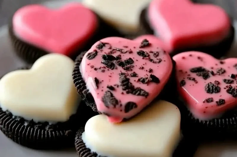 White Chocolate Oreo Hearts