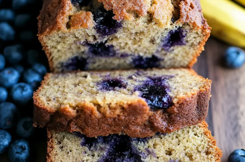 Cinnamon Sugar Blueberry Banana Bread