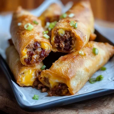 Bacon Jam Cheeseburger Egg Rolls