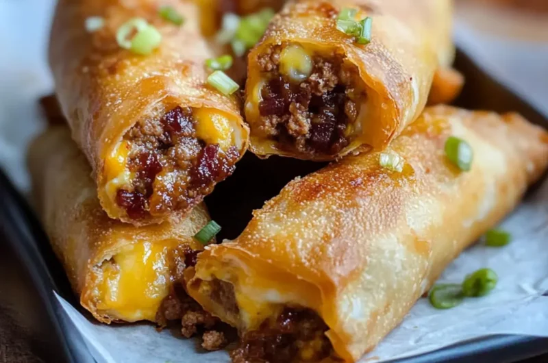 Bacon Jam Cheeseburger Egg Rolls