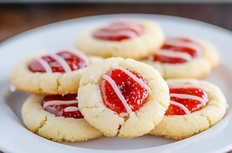 Strawberry Thumbprint Cookies