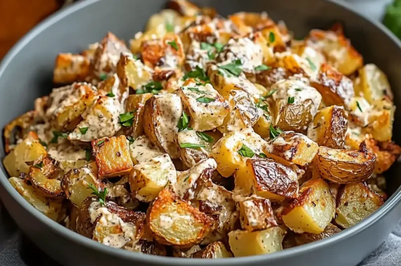 French Onion Roasted Potato Salad