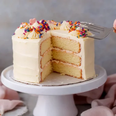 Healthy Vanilla Birthday Cake
