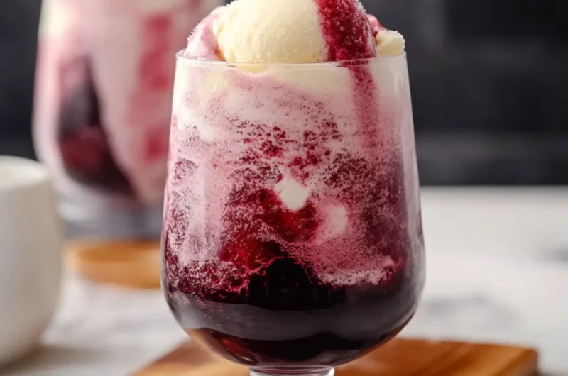 Red Wine Ice Cream Floats