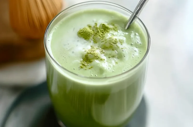 Vanilla Bean Iced Matcha Latte