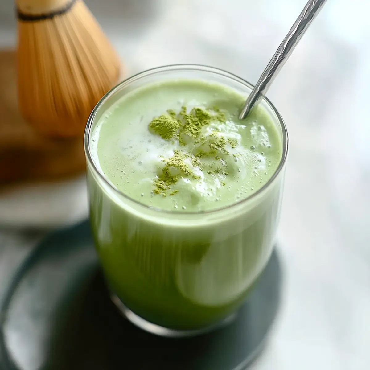 Vanilla Bean Iced Matcha Latte